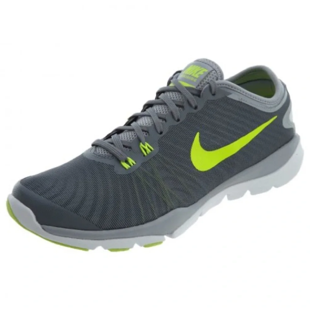 Nike Flex Supreme TR Cool Grey/Volt-Pure Platinum Size 7.5